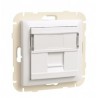 TAPA C/SOPORTE P/1 CONECTOR RJ45 BLANCO