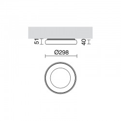 PLAFON FRED IP20 LED25W 1850LM BL 3000K