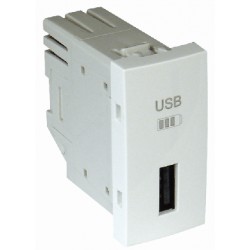 CARGADOR USB TIPO A - 1 MOD BLANCO