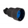 BASE MÓVIL 2P+T,16A 250v~ CAUCHO NEGRO