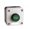 PULSADOR VERDE RASANTE 1NA IP65