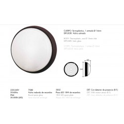 APLIQUE REDONDO ESTANCO E-27 IP44 BLANCO