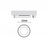 PLAFON FRED IP20 LED25W 1850LM BL 3000K