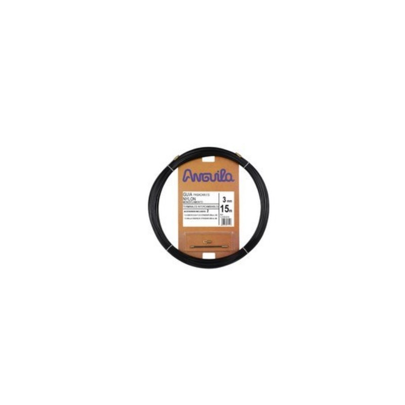 PASACABLES INTERC. NYLON 3MM NEGRO 15M
