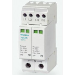 PROTECTOR SOBRETENSION TRANSITORIA 3F+NEUTRO 400V 15KA CLASE -II V3T-15