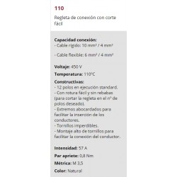 REGLETA PROFESIONAL DEL 10mm 12 POLOS