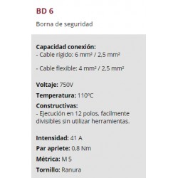 ESTANDAR 12 POLOS 2X6 MM2 BORNES DE SEGU
