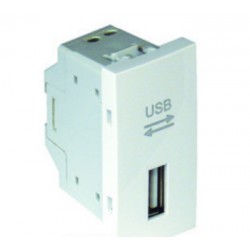 TOMA USB - 1 MOD BLANCO