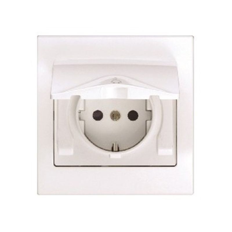 BASE ENCHUFE 2P+T CON SEGURIDAD