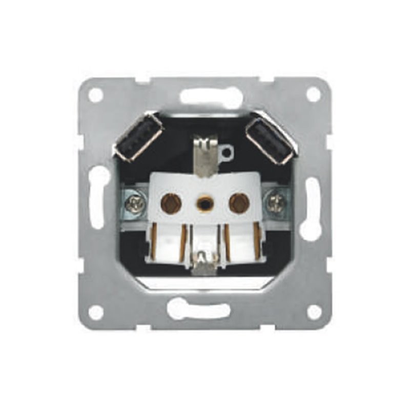 BASE ENCHUFE SCHUKO CON DOBLE USB