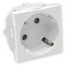 BASE SCHUKO C/PROTECCION-2 MOD BLANCO 45132 SBR