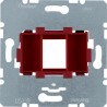 SOPORTE 1 TOMA MODULAR JACK ROJO
