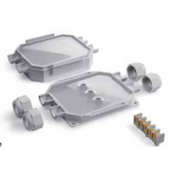 CAJA CONEXIONES CON GEL 120X100X45 IP68 4 ENTRADAS Ø6-18MM. COLOR GRIS