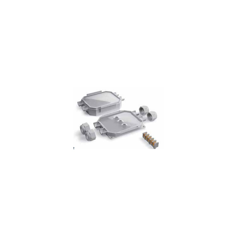 CAJA CONEXIONES CON GEL 120X100X45 IP68 4 ENTRADAS Ø6-18MM. COLOR GRIS