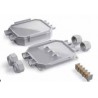 CAJA CONEXIONES CON GEL 120X100X45 IP68 4 ENTRADAS Ø6-18MM. COLOR GRIS