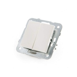 INTERRUPTOR DOBLE 10A 250V TECLA BLANCA INCLUIDA
