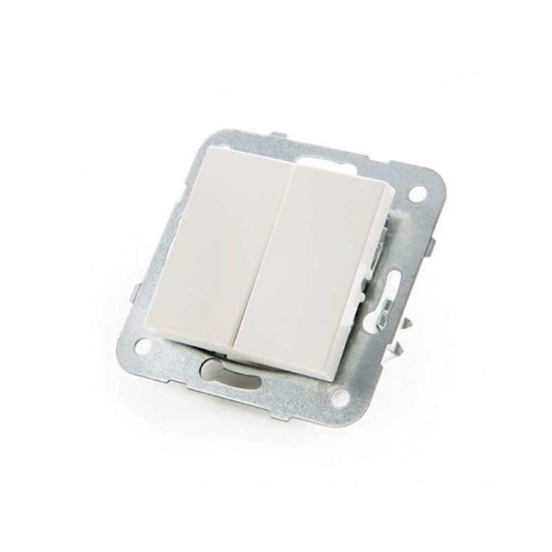 INTERRUPTOR DOBLE 10A 250V TECLA BLANCA INCLUIDA