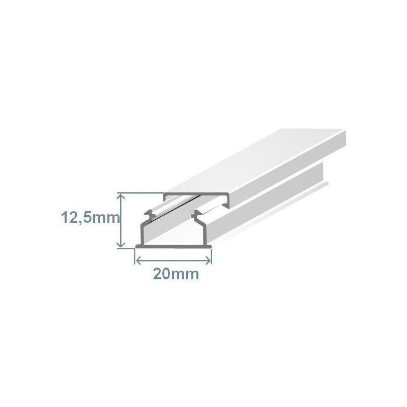 CANAL 20x12,5 C/CINTA AUTOADHESIV BLANCA