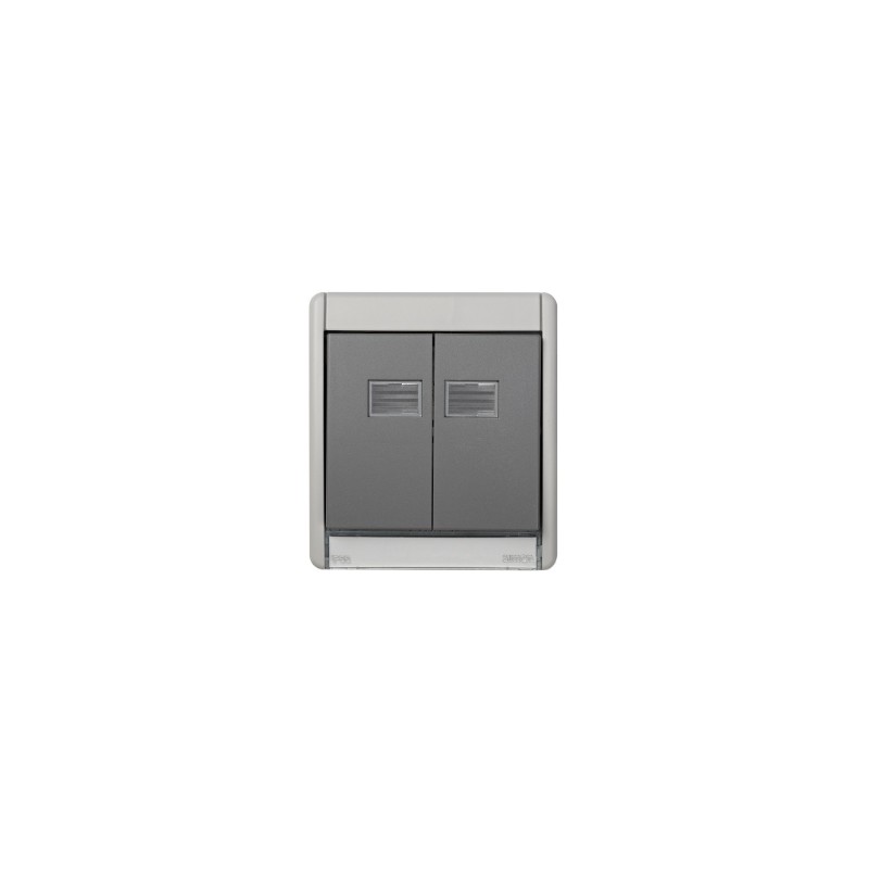 MARCO CON TECLA DOBLE GRIS S.44 AQUA
