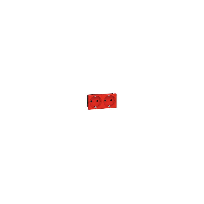 DOBLE BASE SCHUKO PROTEC 4 MOD ROJO