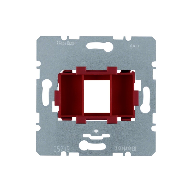 SOPORTE 1 TOMA MODULAR JACK ROJO