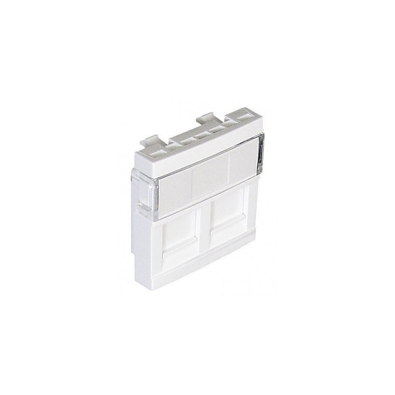 DOBLE MOD P/CONECTORES RJ45-2 MOD BLANCO