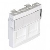 DOBLE MOD P/CONECTORES RJ45-2 MOD BLANCO