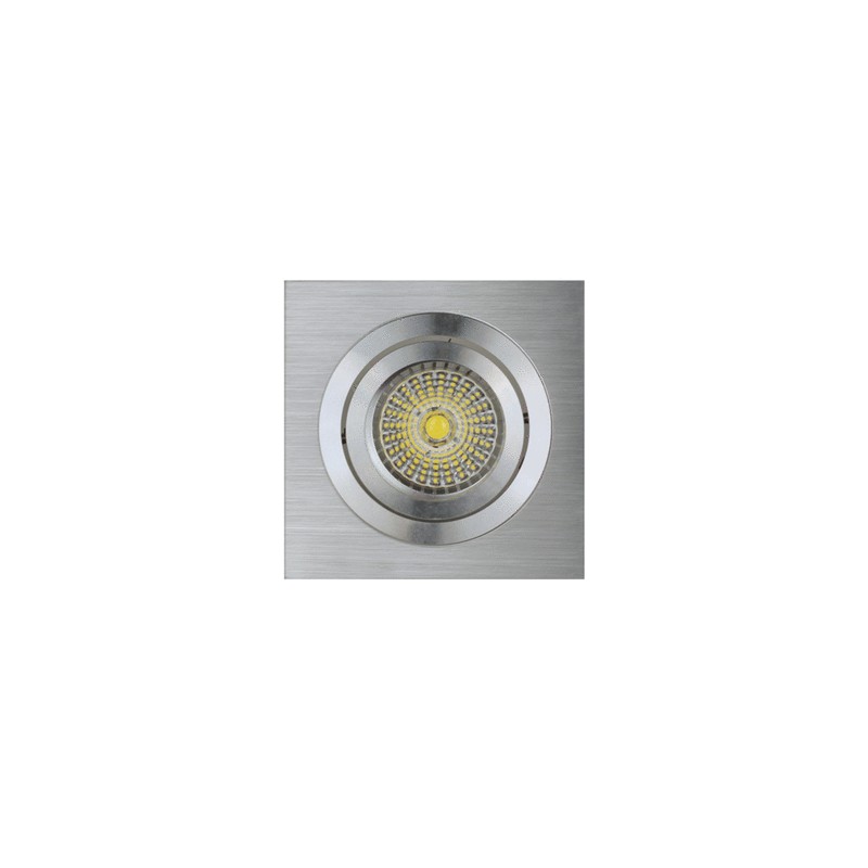 EMPOTRABLE BAS. CUADRADO ORIENTABLE ALUMINIO NATURAL