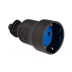 BASE MÓVIL 2P+T,16A 250v~ CAUCHO NEGRO