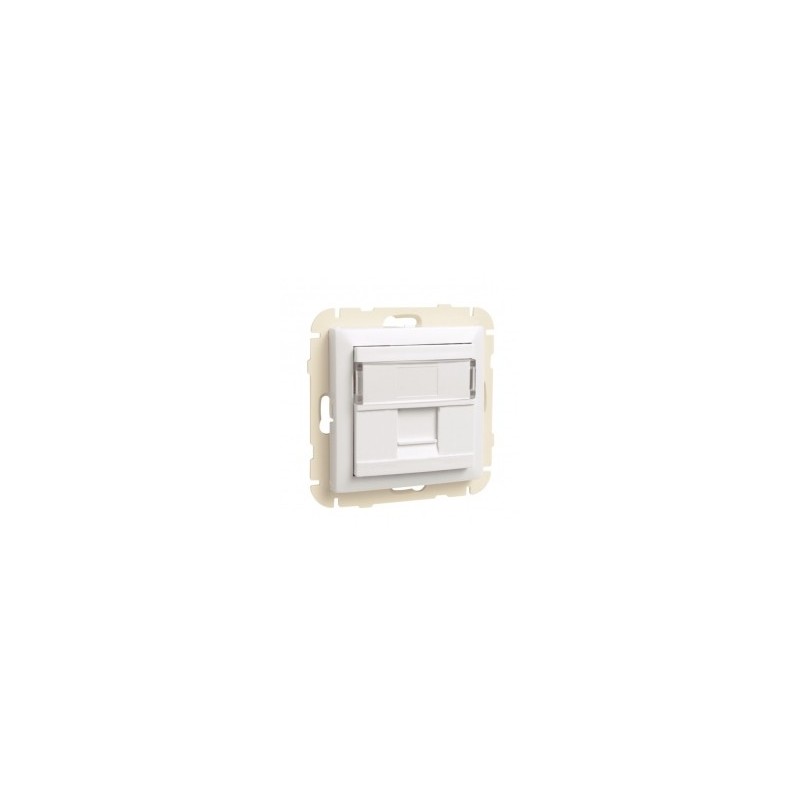 TAPA C/SOPORTE P/1 CONECTOR RJ45 BLANCO