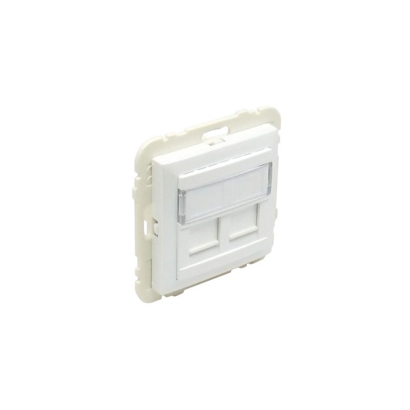 TAPA C/SOPORTE P/DOS CONECTORES RJ45 BLANCO 90442 SBR