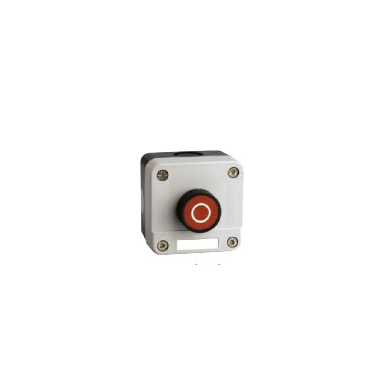 CAJA PULSADOR ROJO IP65 1NC