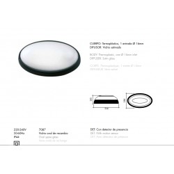 APLIQUE ESTANCO OVAL E-27 IP44 BLANCO