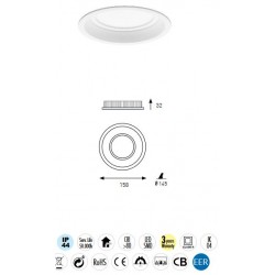 Downlight - led - 15w -...