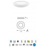 Downlight - led - 15w - 3000k - blanco tecnico