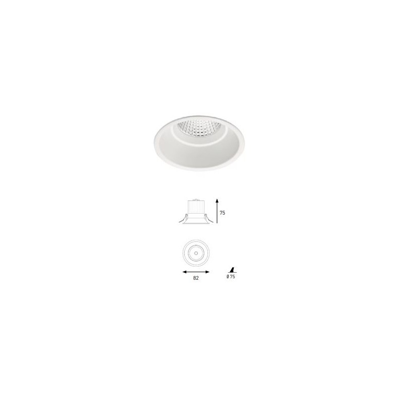 DOWNLIGHT LED COB 10W 3000K - BLANCO HV