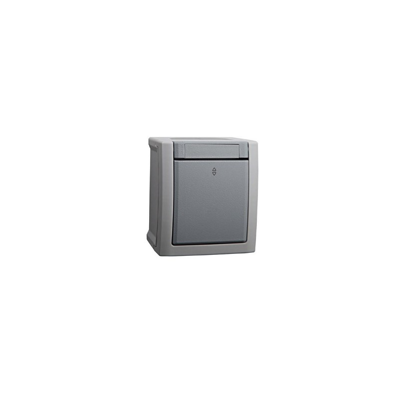 Conmutador 10a 250v ip54 gris