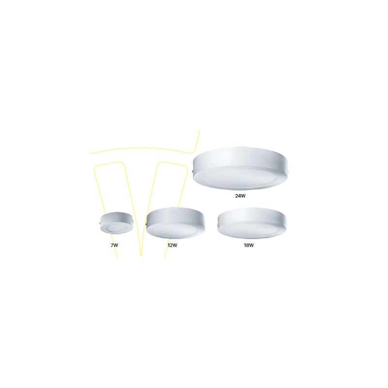 VIENA DOWNLIGHT 18W 4K SUPERFICIE