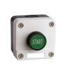 PULSADOR VERDE RASANTE 1NA IP65