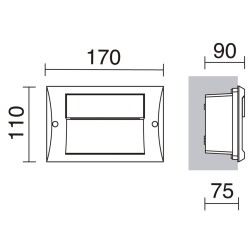 APLIQUE EMPOTRABLE DE LED SMD ANTRACITA
