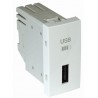 CARGADOR USB TIPO A - 1 MOD BLANCO