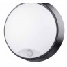 APLIQUE ESTANCO  CON SENSOR 14W NEGRO